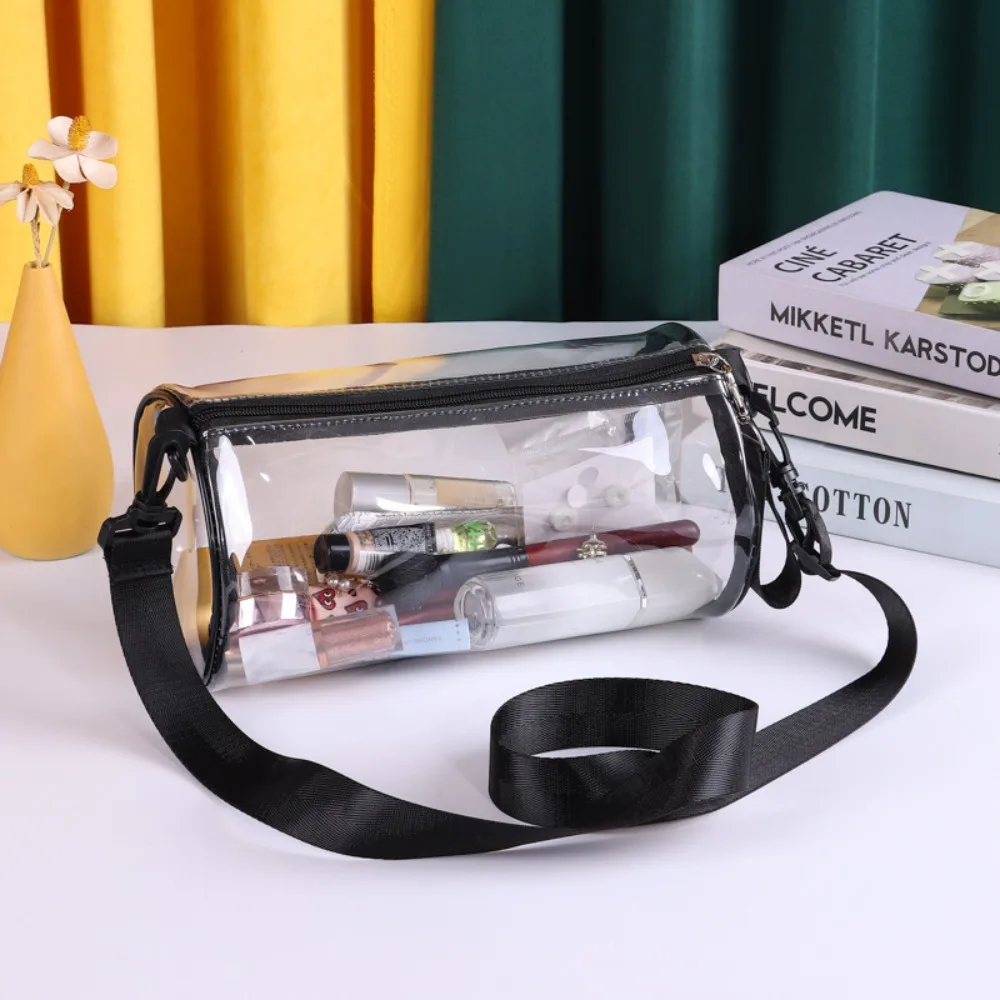 Bolso de hombro PVC transparente tipo cilindro ajustable deportivo - imagen 2