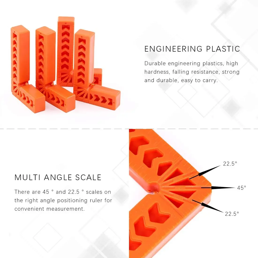 Soporte Angular de Plástico 90° – Herramienta de Posicionamiento para Carpintería - imagen 3