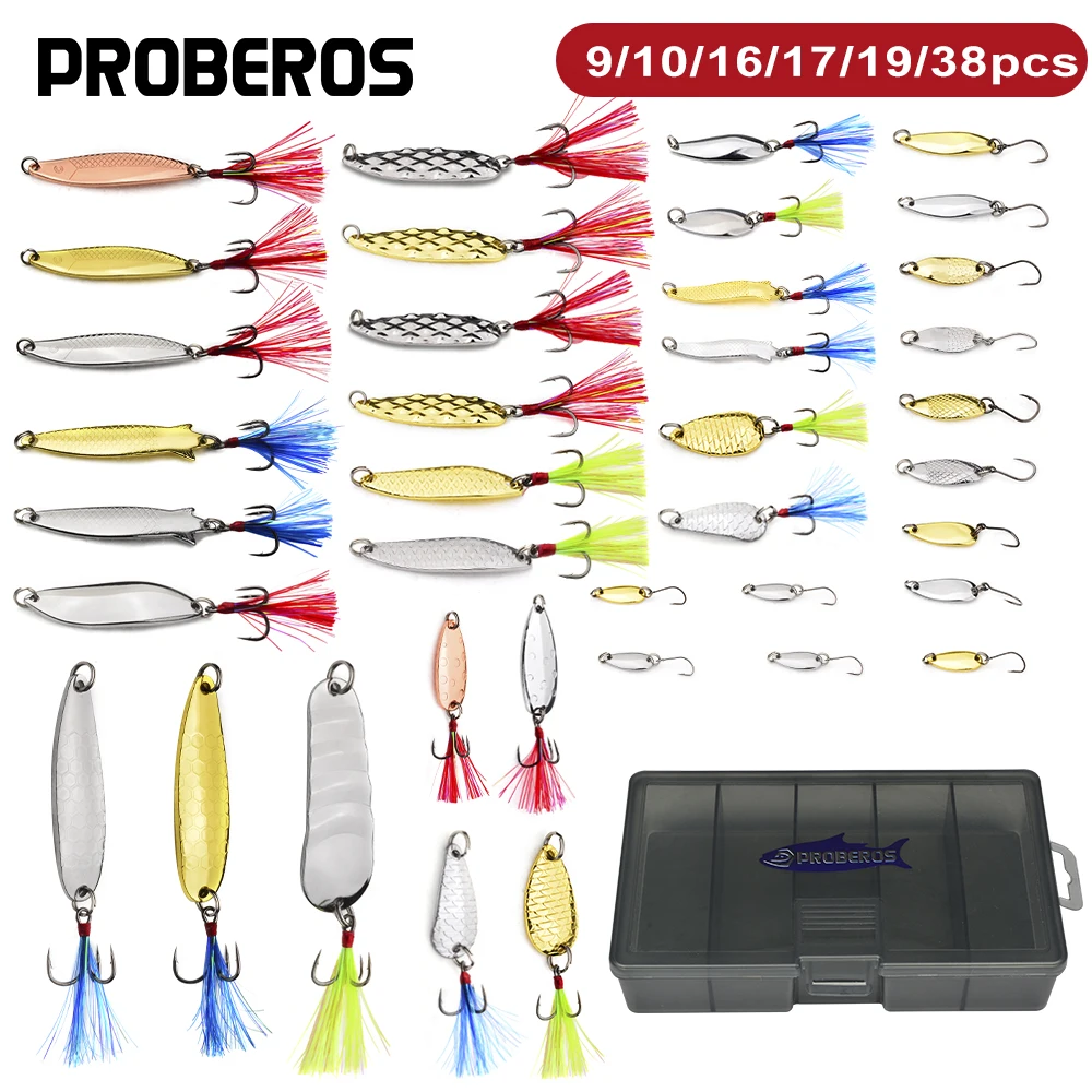 PROBEROS Micro señuelos brillantes vibración plana con anzuelo simple - imagen 4
