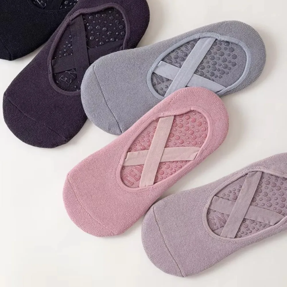 Calcetines antideslizantes yoga transpirable algodón suaves para mujer - imagen 2