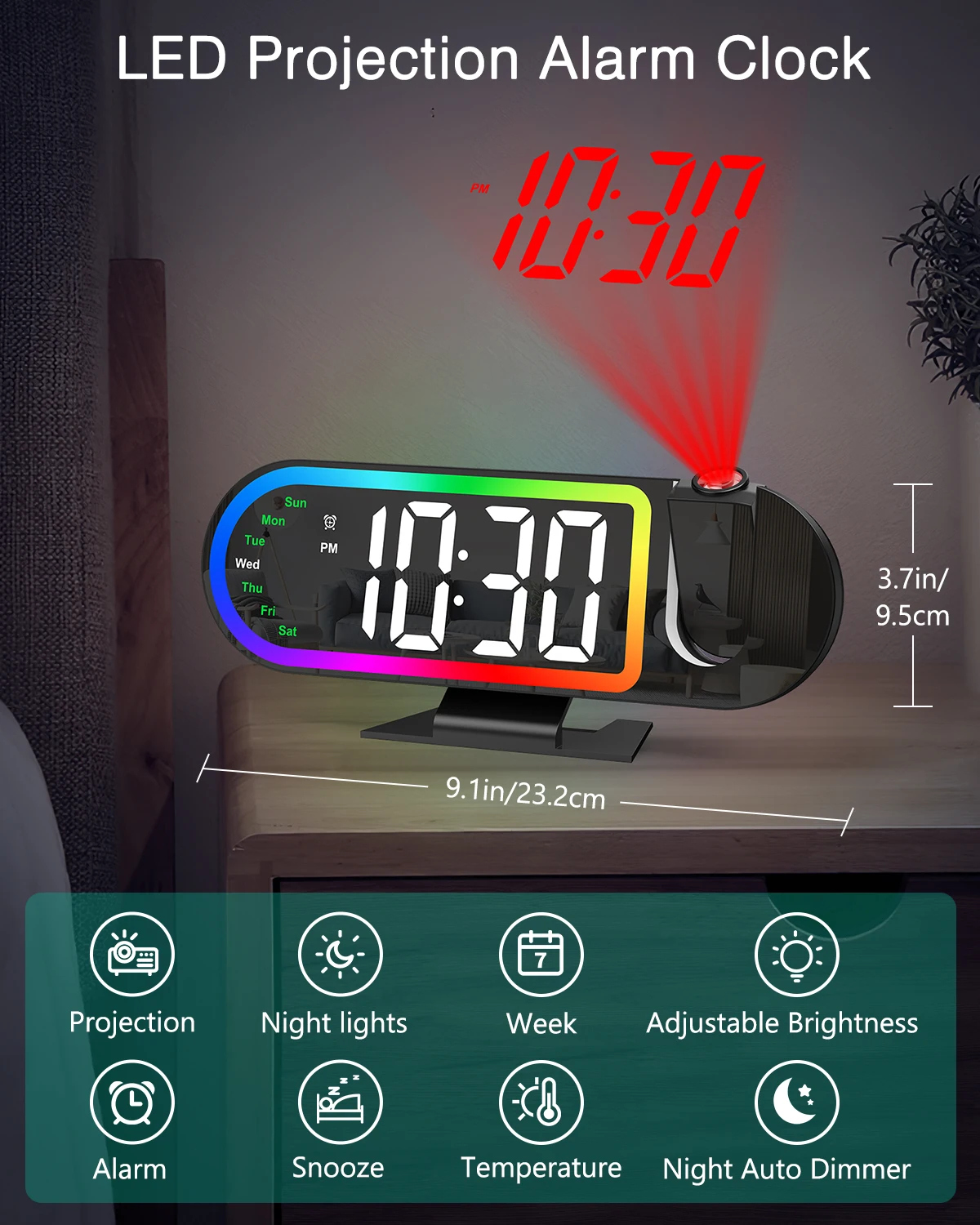 Luz ambiental con 17 colores