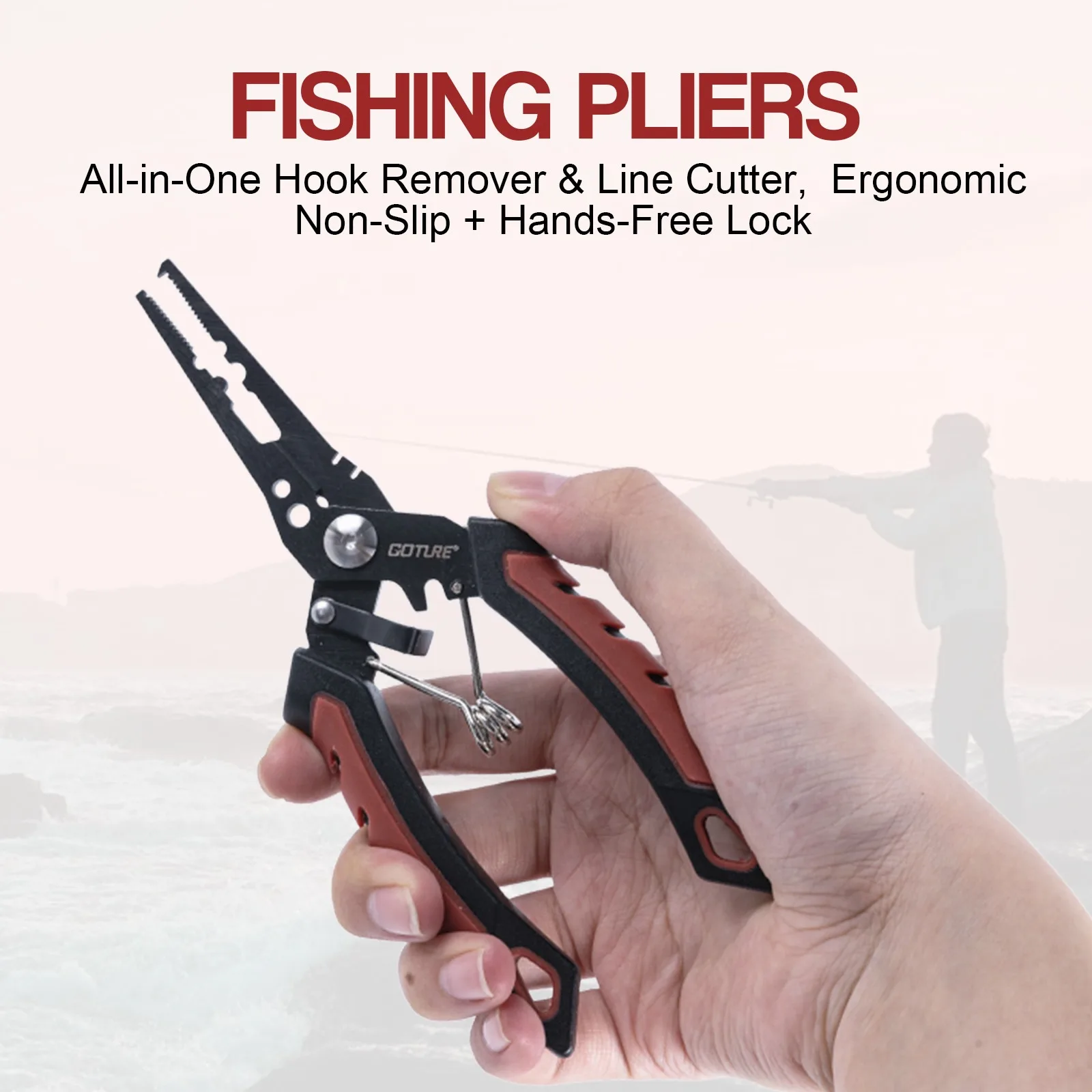 Goture Kit herramientas de pesca con báscula digital y pinza - imagen 3