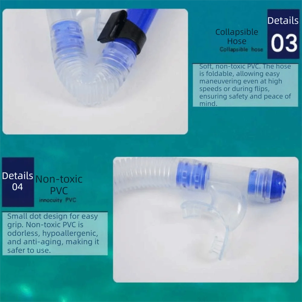 Snorkel Easy Breath con válvula semiseca y protector antisalpicaduras - imagen 5