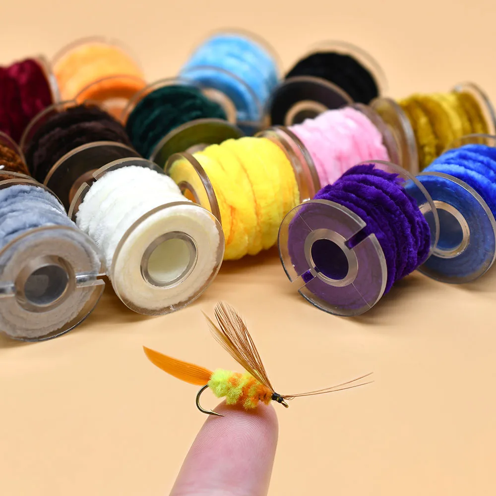 Chenilla oropel multicolor para atar moscas de pesca - imagen 3