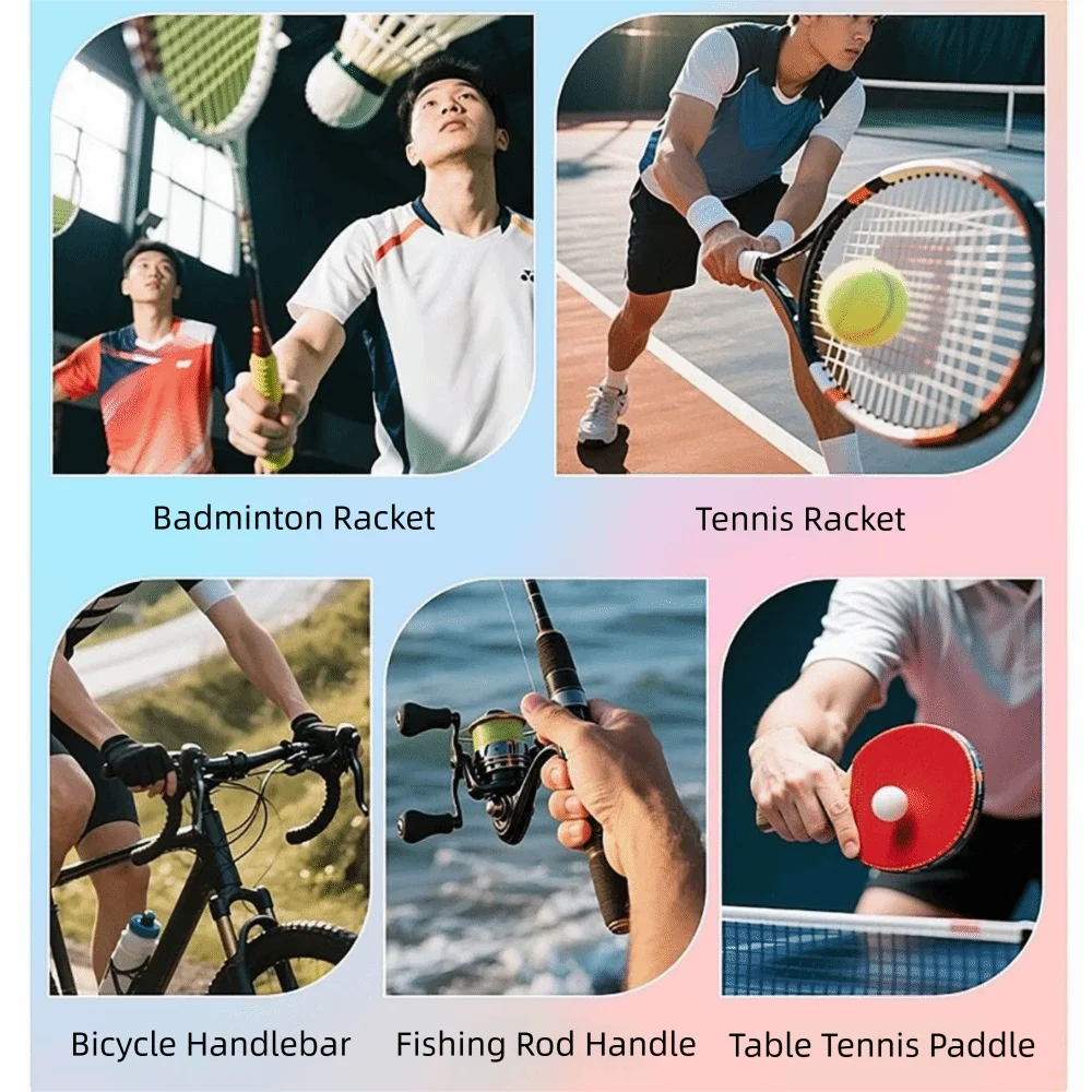 Cinta de agarre antideslizante bádminton con relieve PU absorbente - imagen 5