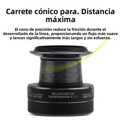 Carrete Huidiao Doble Freno 16kg – 4+1 BB – Pesca Lubina, Bagre, Carpa