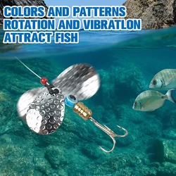 Spinnerbait: piezas para lubina con eje alambre y hojas giratorias