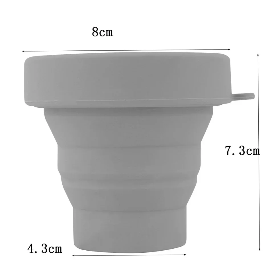 Vaso plegable telescópico color caramelo