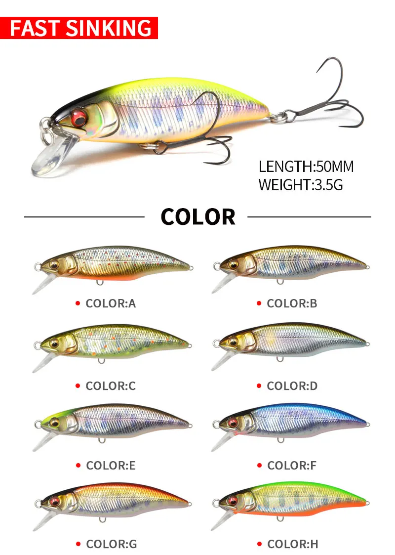 Señuelo minnow para agua dulce