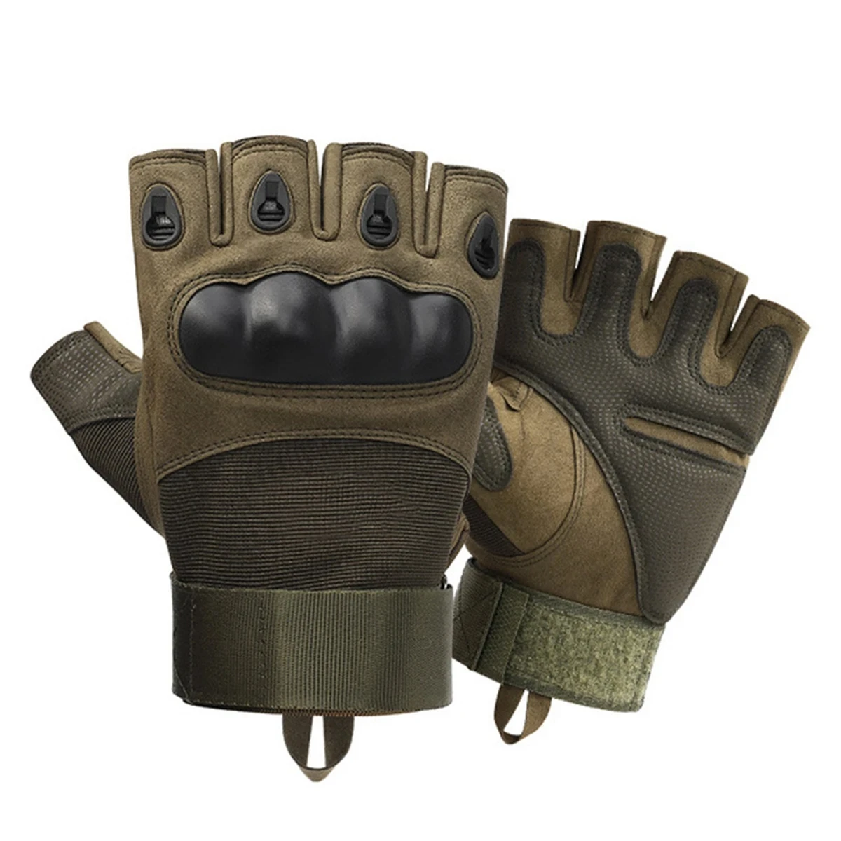 Guantes medio dedo tácticos para hombre – Resistentes exterior - imagen 2