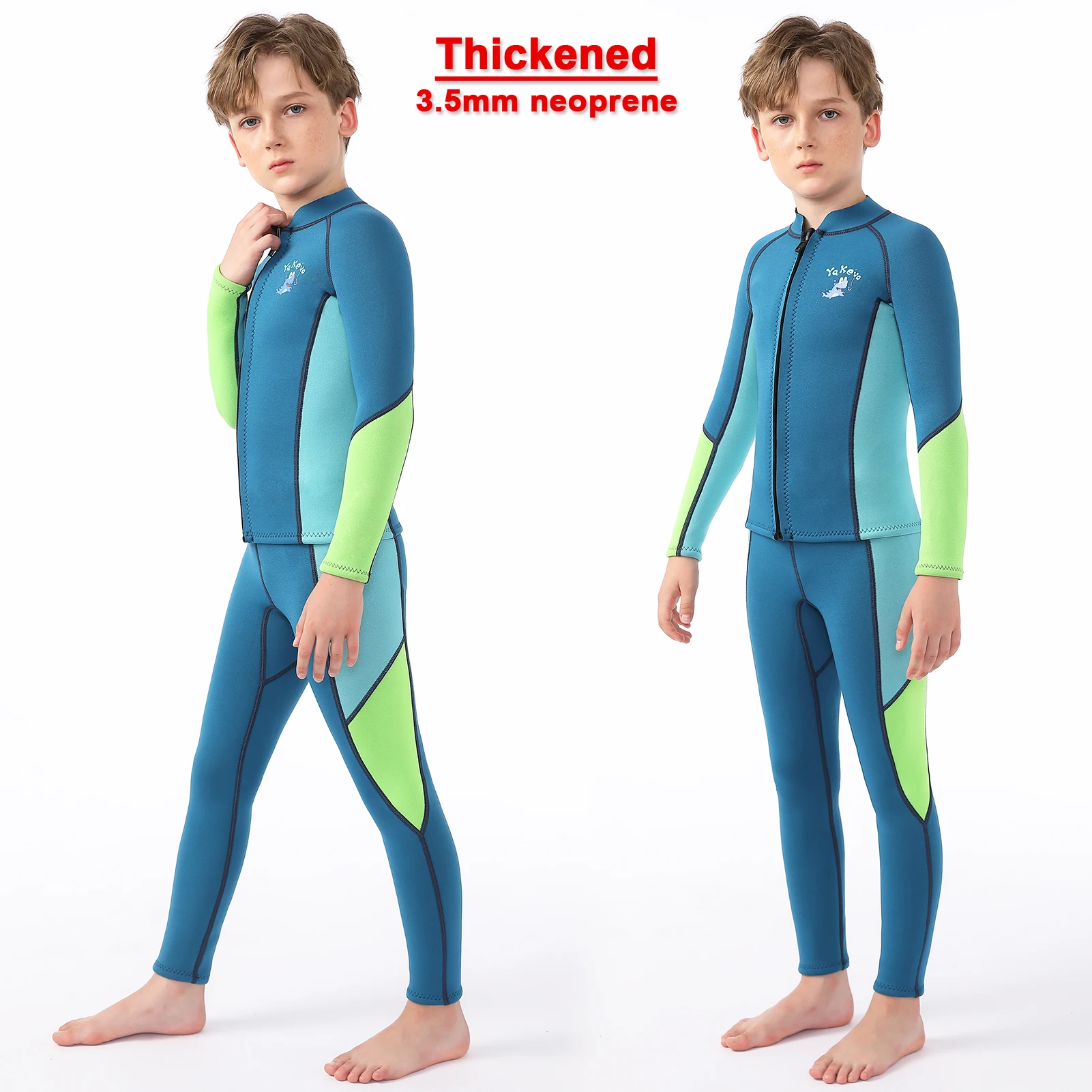 Traje de neopreno infantil dos piezas Anti-UV manga larga térmico - imagen 5