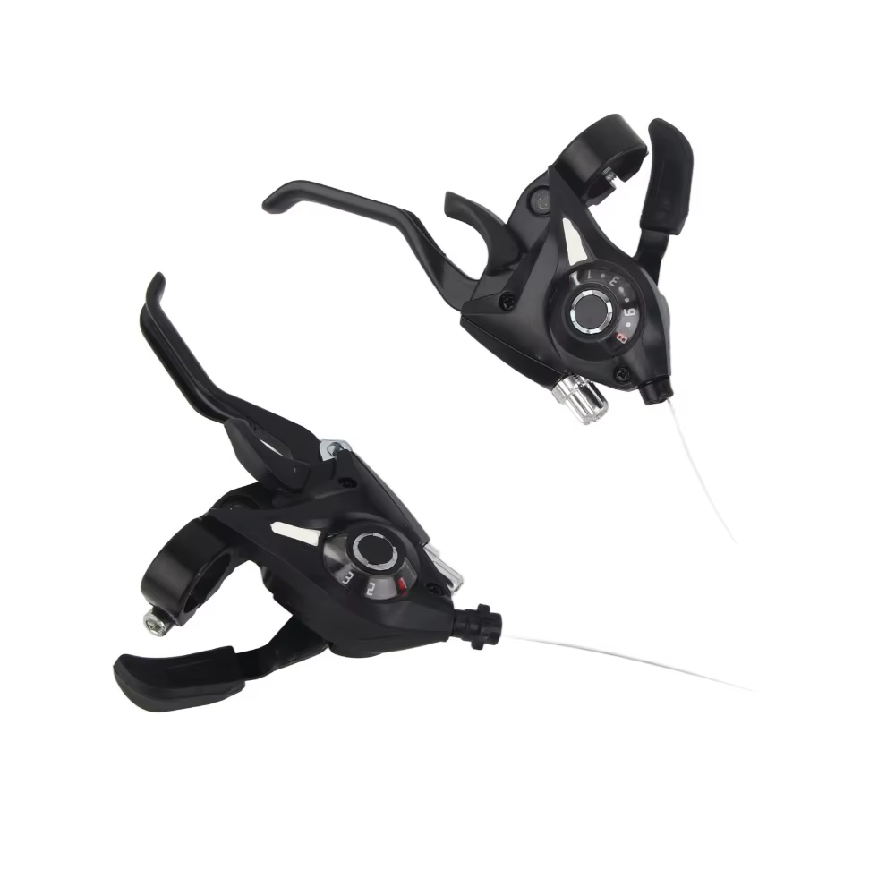 Palancas de Freno y Cambio Ergonómicas 3x8 – Bicicleta Montaña V-Brake