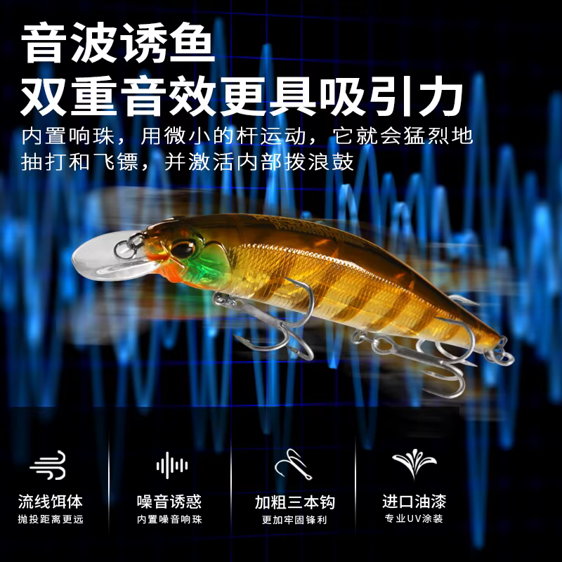 BEARKING Señuelos Minnow Profesional Cebo Duro - imagen 5