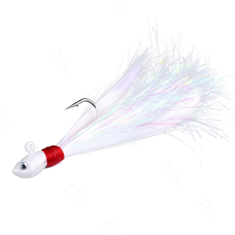 Señuelo jig lubina cola Buck plumas ciervo - imagen 4