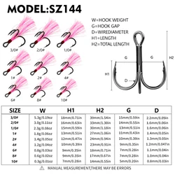 Anzuelos Triples Proberos – Acero Alto Carbono para Señuelos Duros y Crankbaits