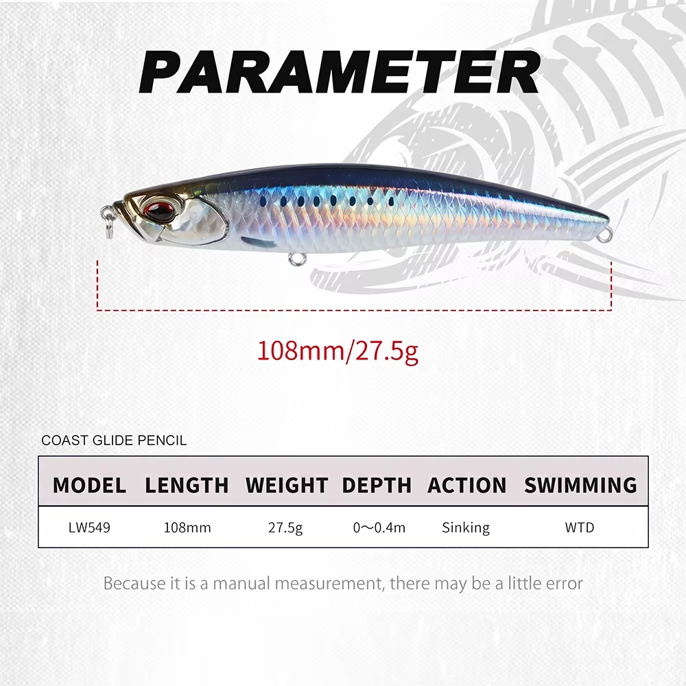 Hunthouse Shore Glide Paseante Hundidor 108mm para lubina - imagen 5