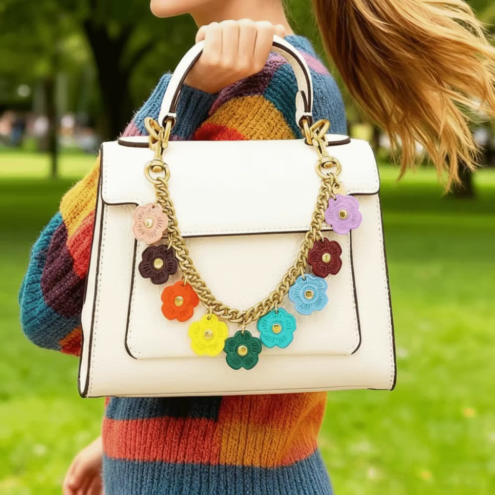 Colgante Metal Floral para Bolso – Colgante DIY con Diseño de Flores - imagen 5