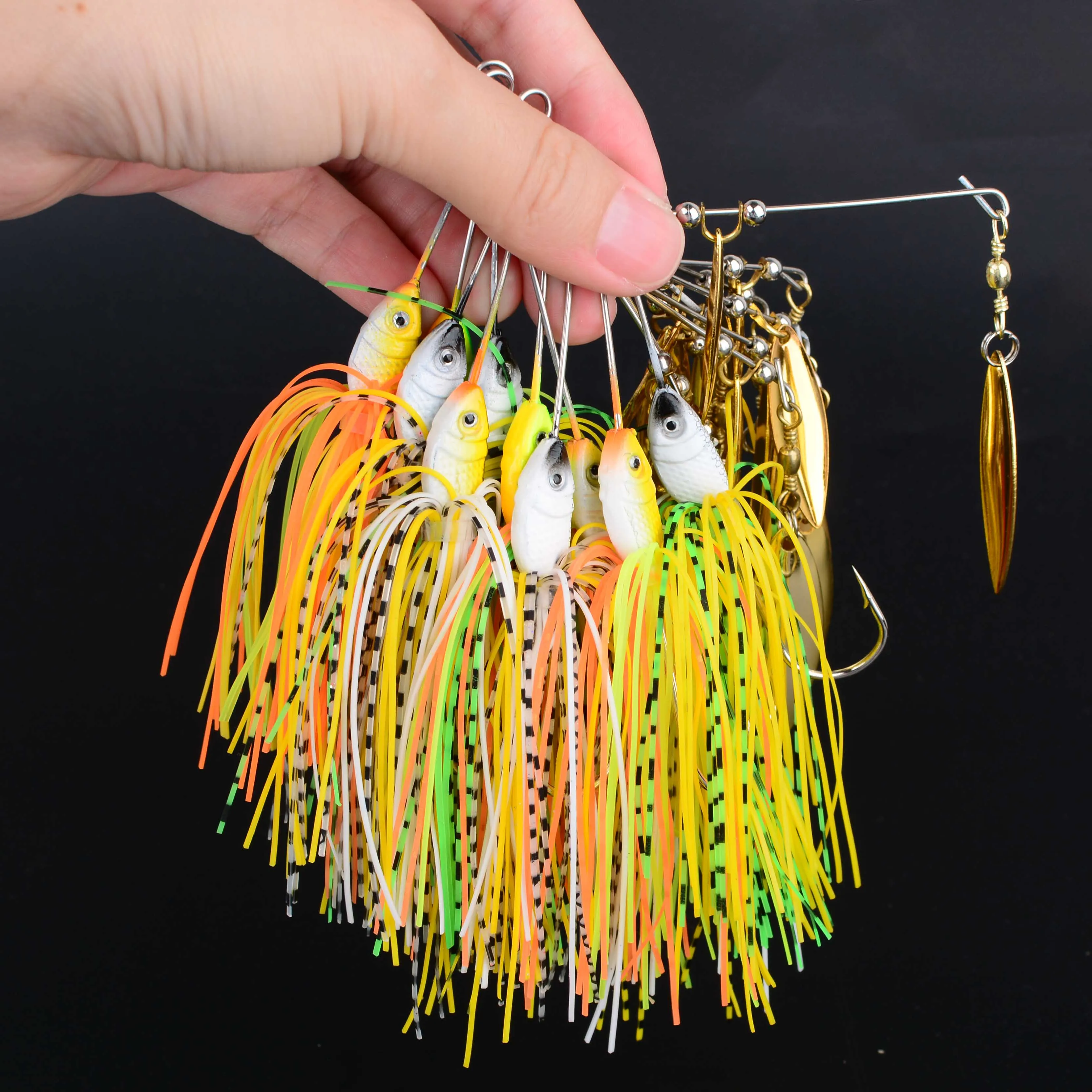 Spinnerbait metálicos coloridos