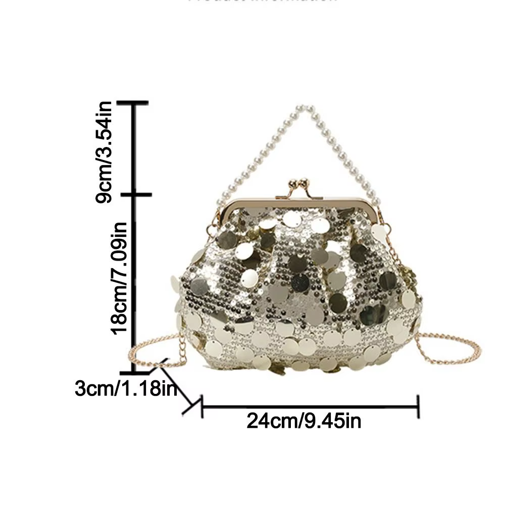 Bolso de noche con lentejuelas para mujer