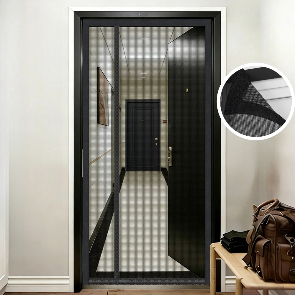 Mosquitera magnética para puerta con cierre automático y malla fina - imagen 2
