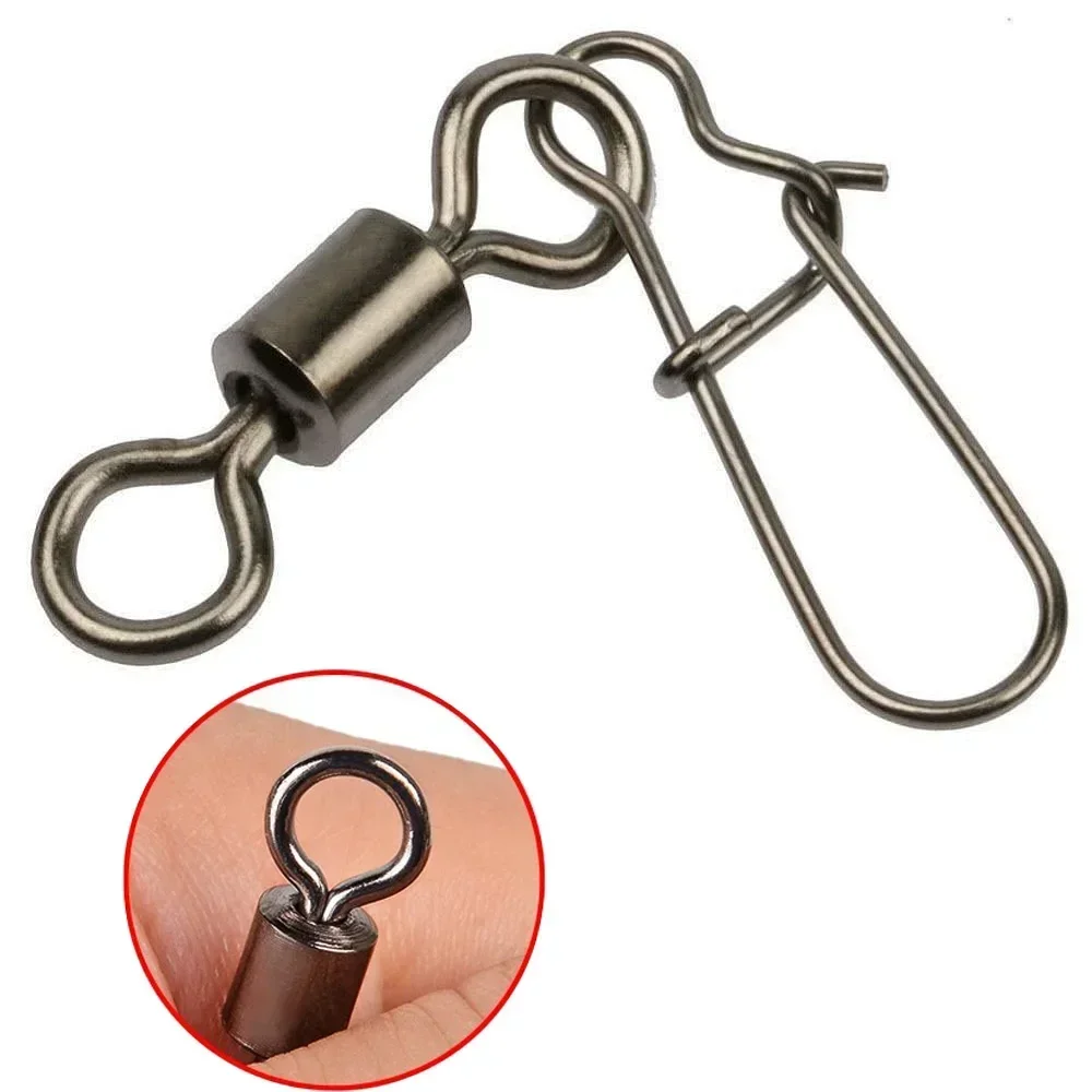 Conector giratorio y anillo rodante para montaje de pesca