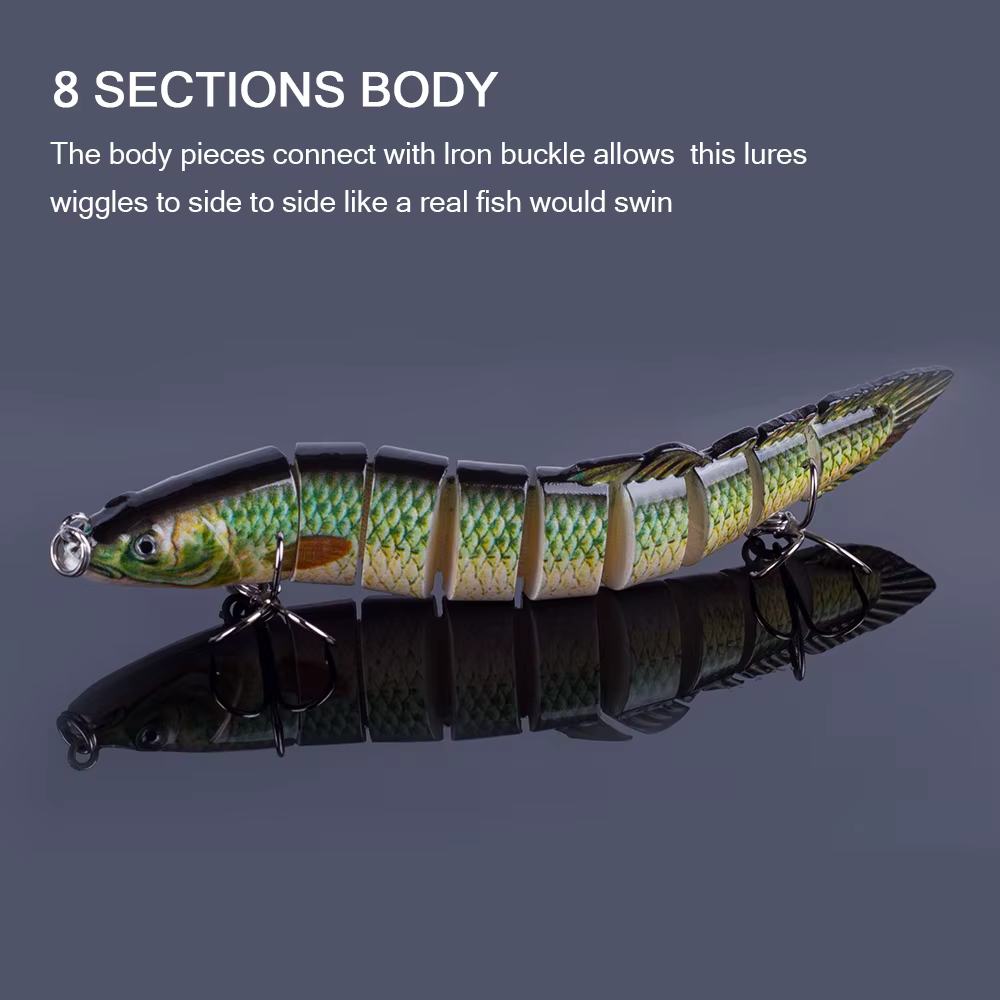 Hanlin Mini Anguila: señuelo articulado 10 cm, 10 g para lucio - imagen 3