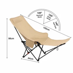 Silla plegable ligera de camping tipo luna para pesca y picnic
