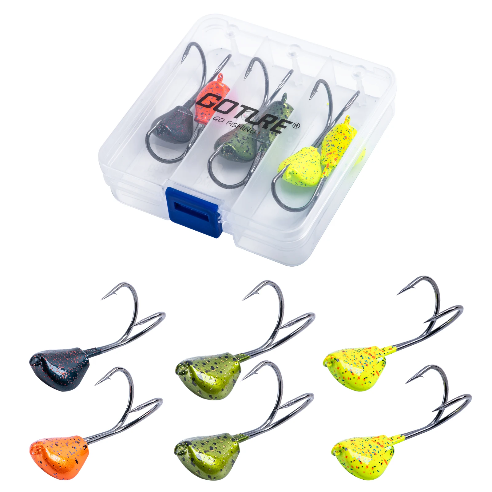 Caja para transportar y proteger los anzuelos