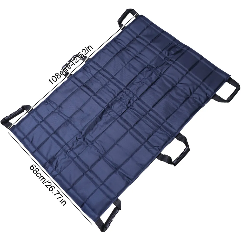 Almohadilla portátil plegable para transferencia de pacientes, con asas