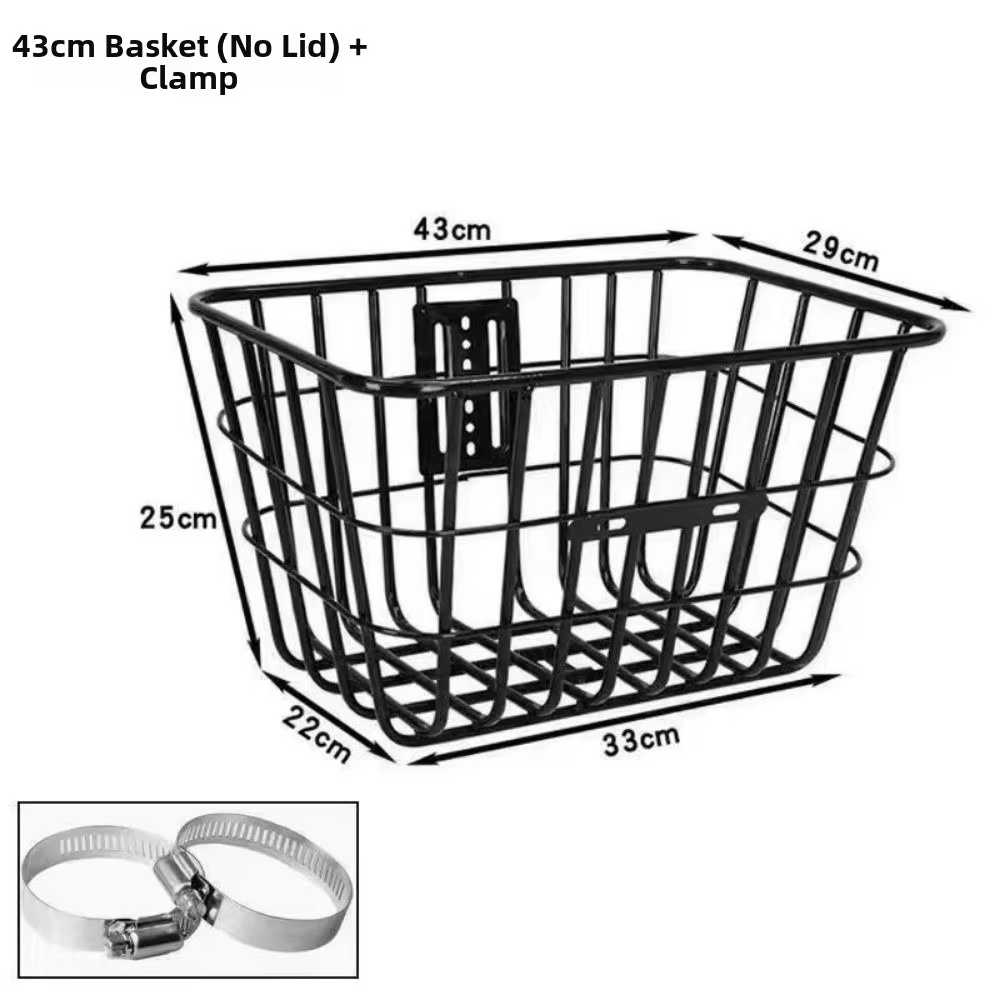 Cesta trasera metálica para carro de pesca universal ajustable negra - imagen 4