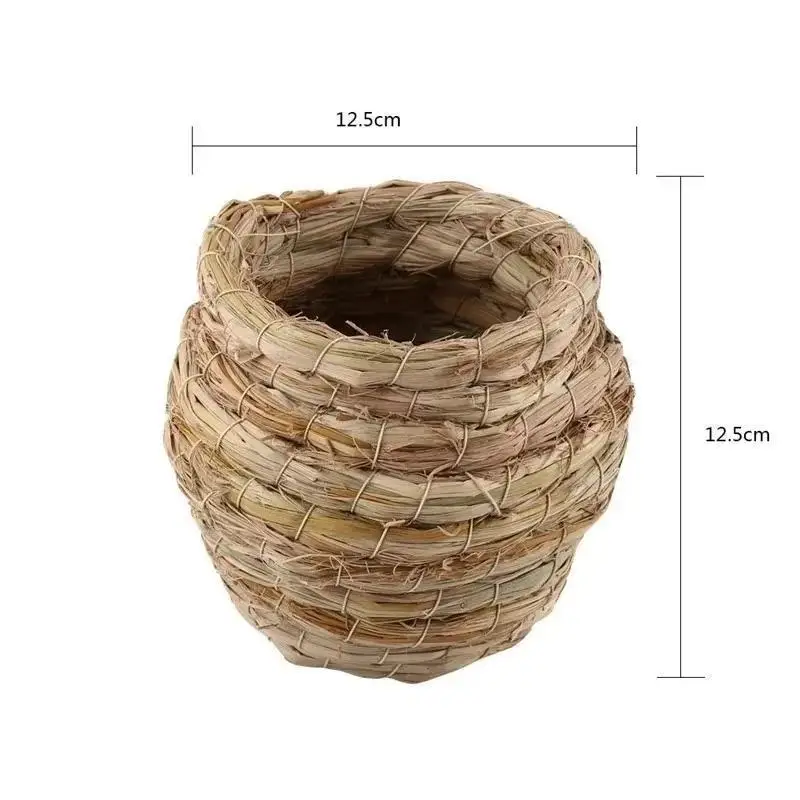 Nido colgante de hierba para loros y aves casita para dormir
