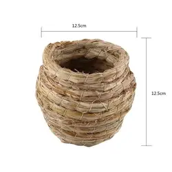 Nido colgante de hierba para loros y aves casita para dormir