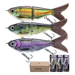 Goture Swimbait multiarticulado con ojos 3D realistas – crankbait duro