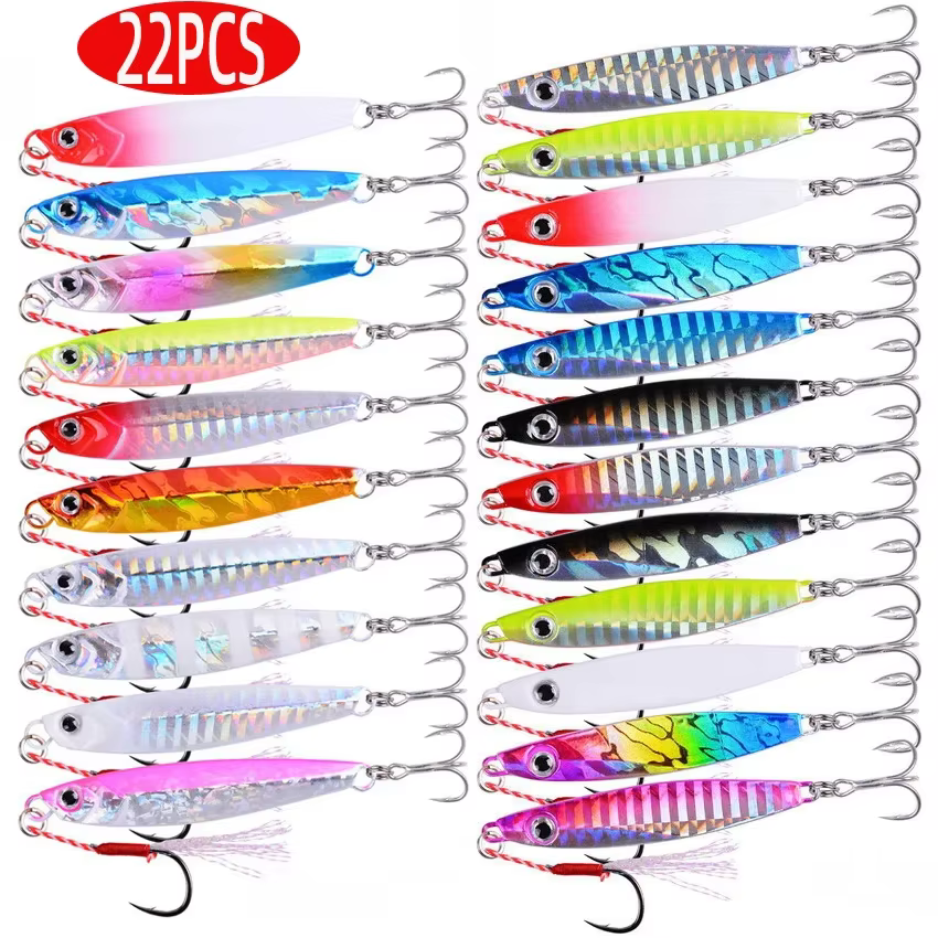 Jigs de fundición para lubina – Juego de señuelos 7-40g