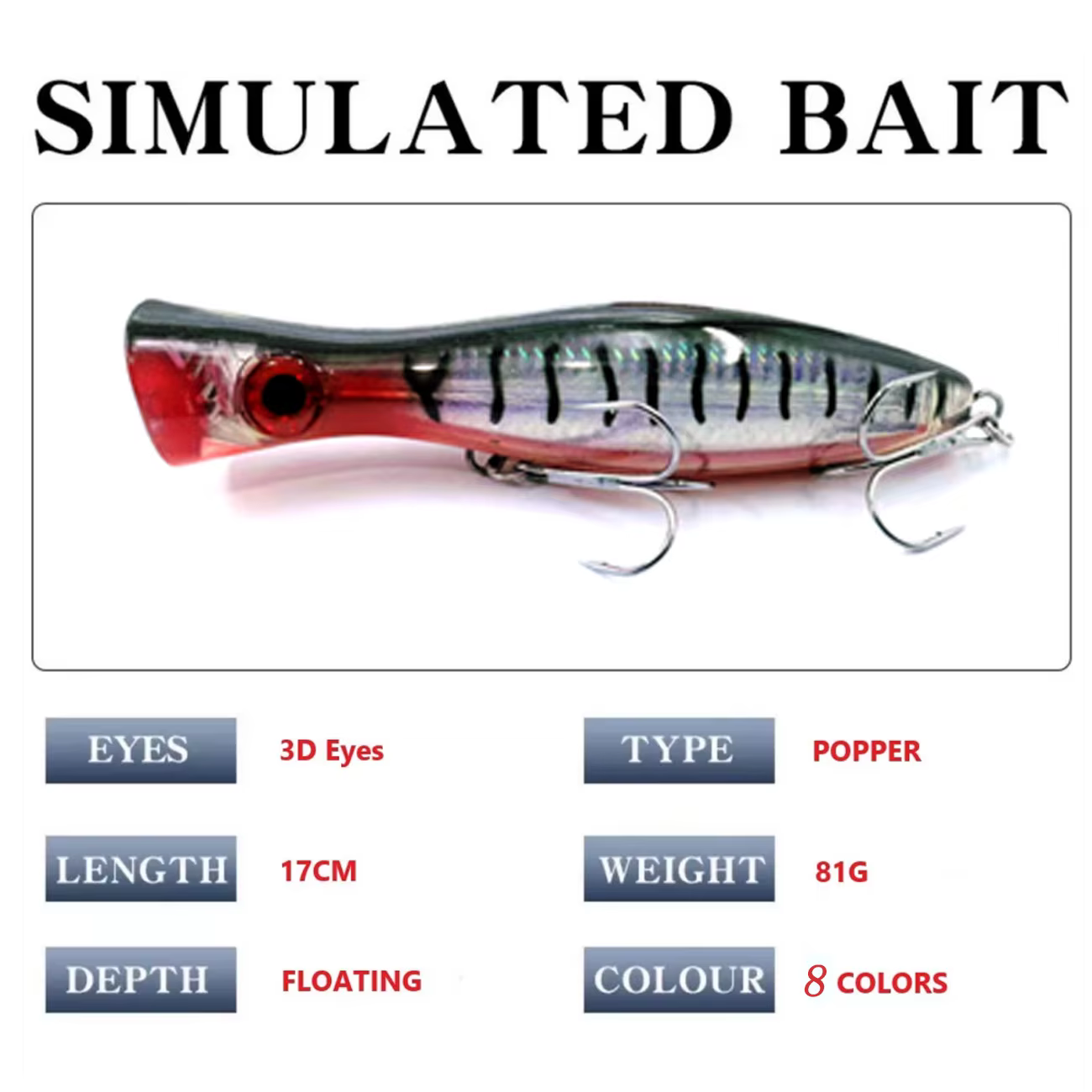 Big Popper – Popper flotante 17cm 81g - imagen 3