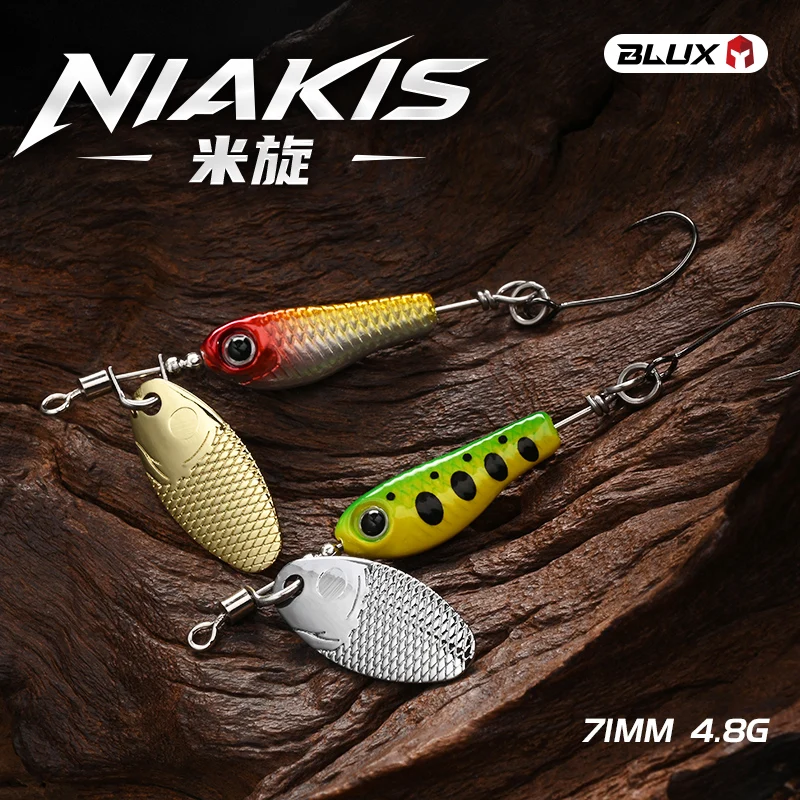 Señuelo giratorio Minnow metálico BLUX NIAKIS con cuchilla de cobre - imagen 2