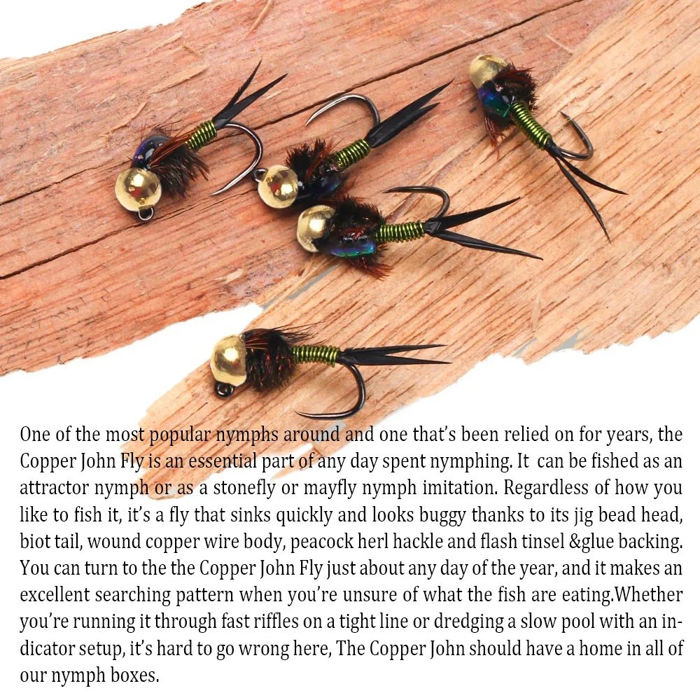 Jig Bead Head cobre Wifreo sin púas para ninfa y trucha - imagen 2