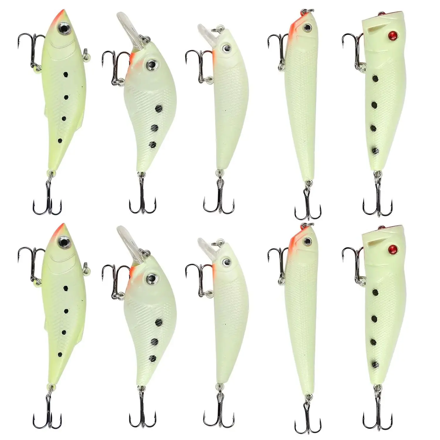 Señuelos VIB luminosos sin pintar Free Fisher – popper y crankbait - imagen 5