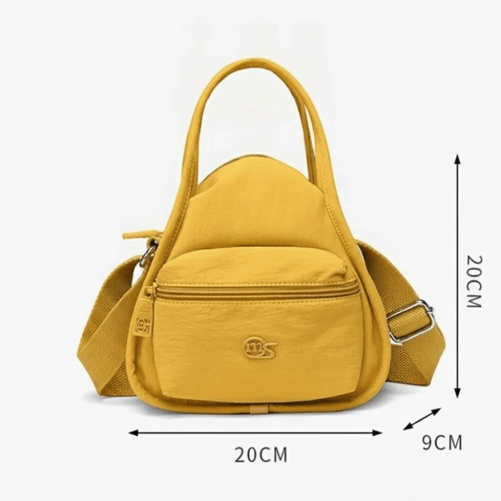 Bolso crossbody de nylon con bandolera larga