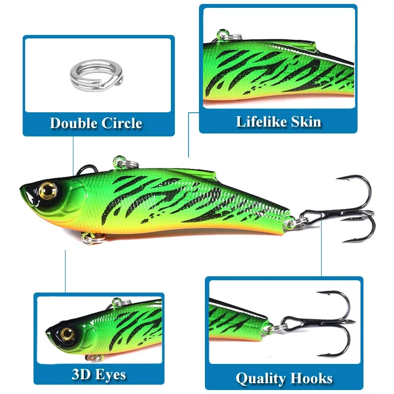 Crankbait vibrador VIB para lucio de invierno – Wobbler hundible - imagen 2