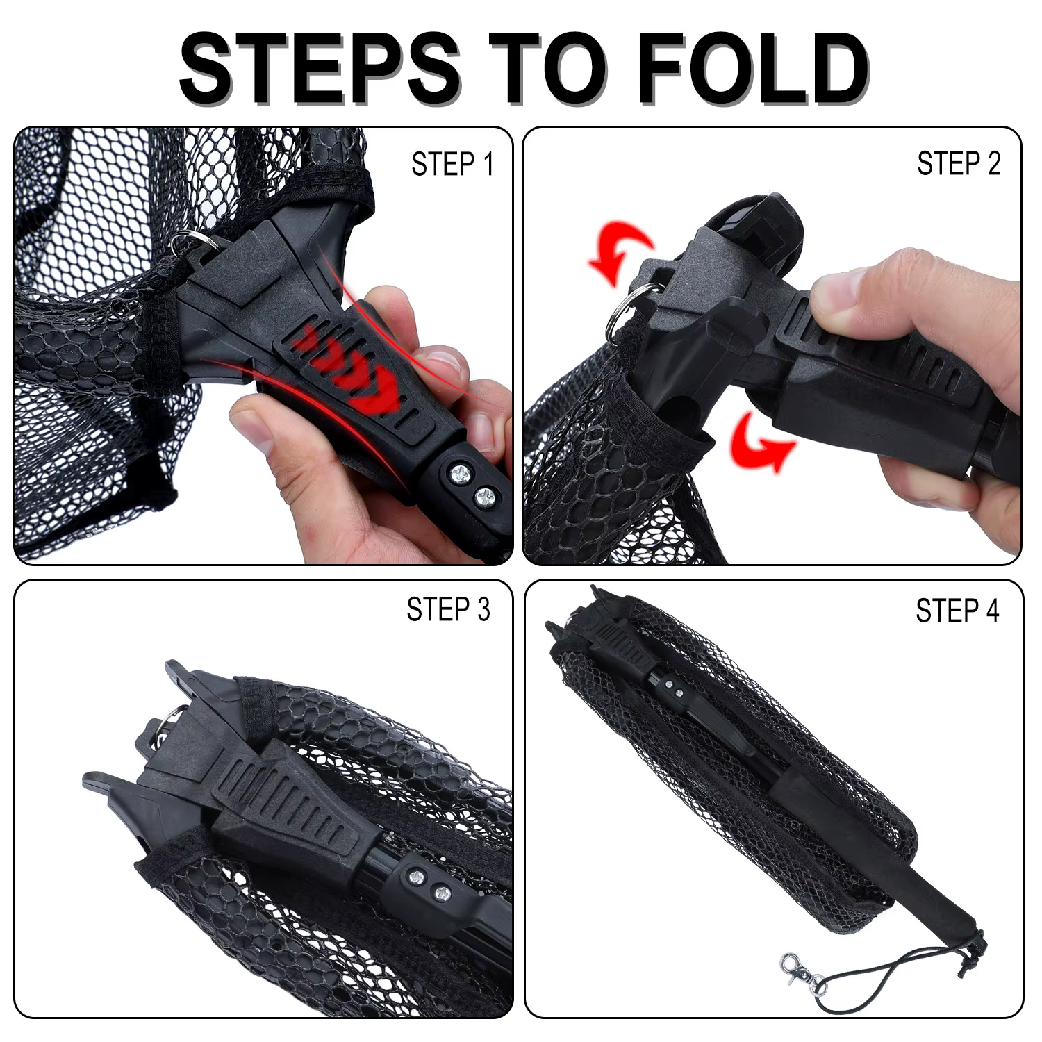 Sougayilang Red de pesca plegable retráctil para lubina carpa y trucha - imagen 2