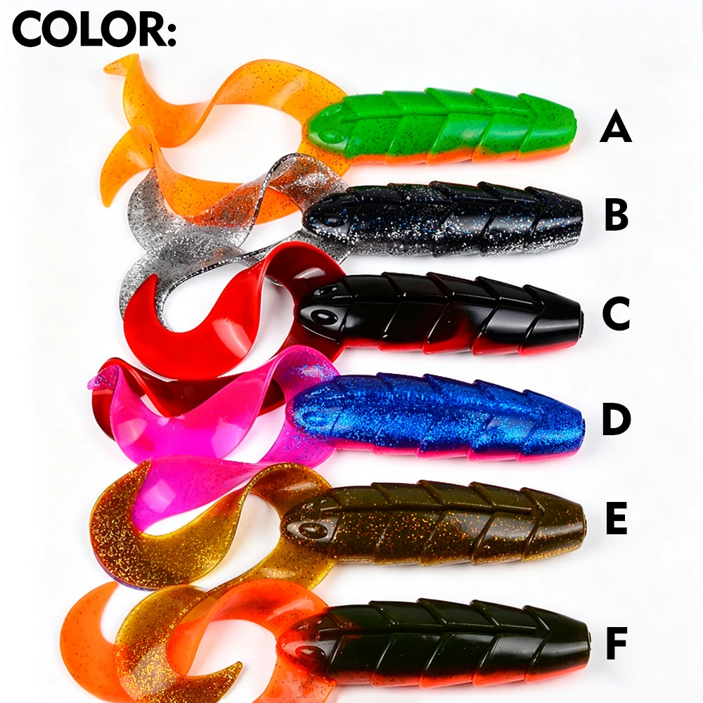 Vinilos dobles cola en Y Sunlure acanalados para pesca en agua salada - imagen 3