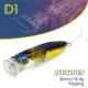 D1 Topwater Popper señuelo flotante con anzuelo triple para lucio
