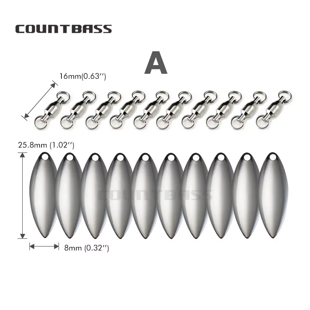Countbass Spinnerbait hoja de sauce y paleta Colorado para bass - imagen 4