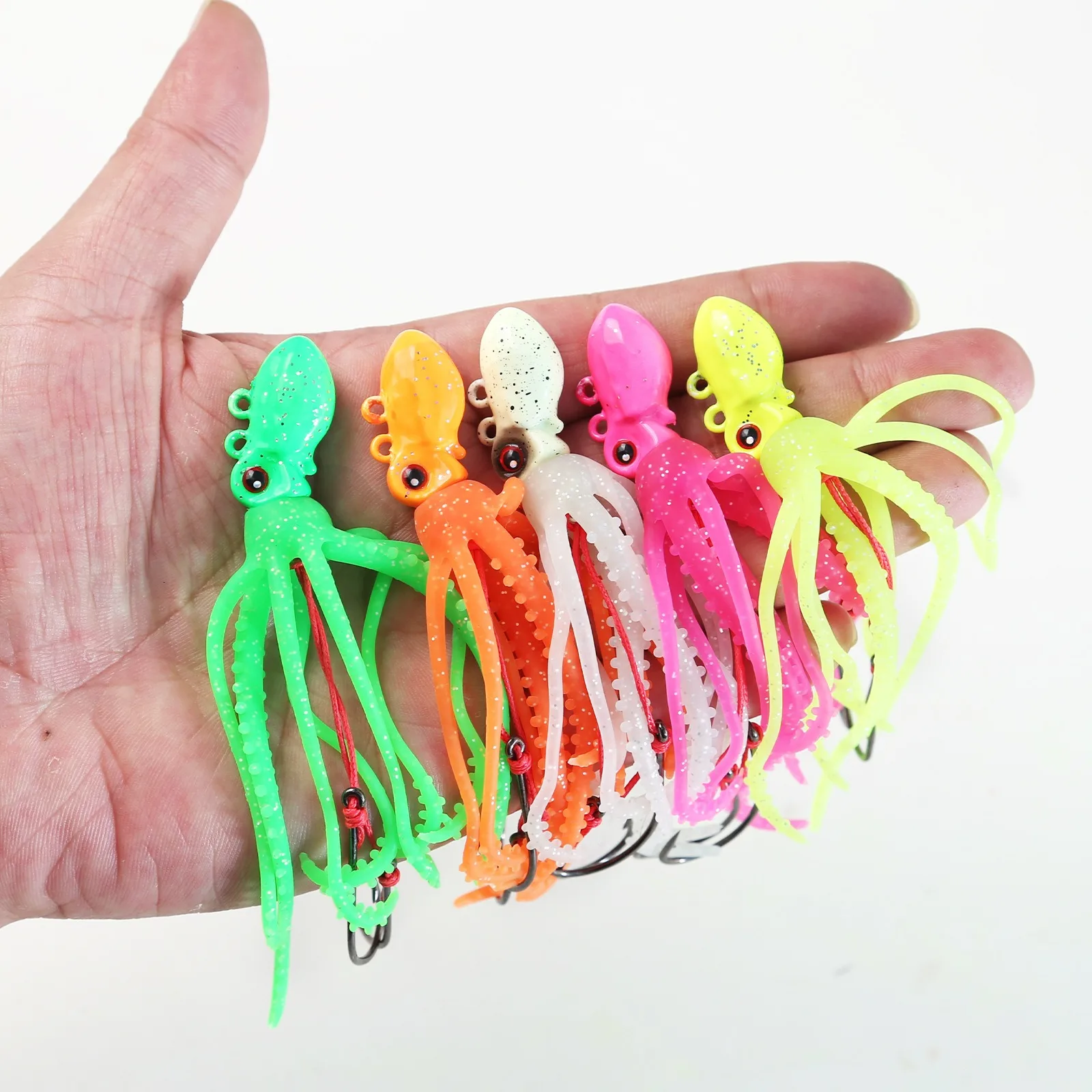 Señuelo pulpo TPE luminoso de hundimiento para pesca de atún - imagen 3