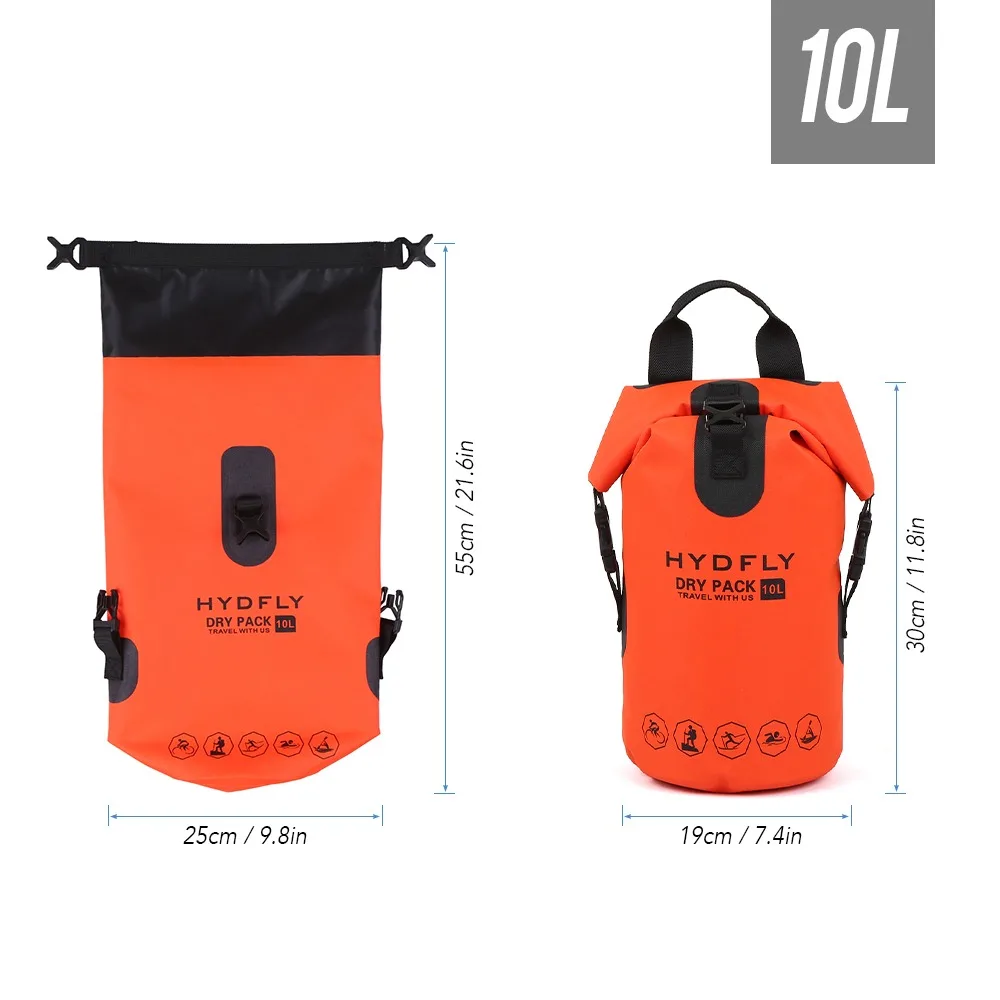 Bolsa seca impermeable TPU en uso