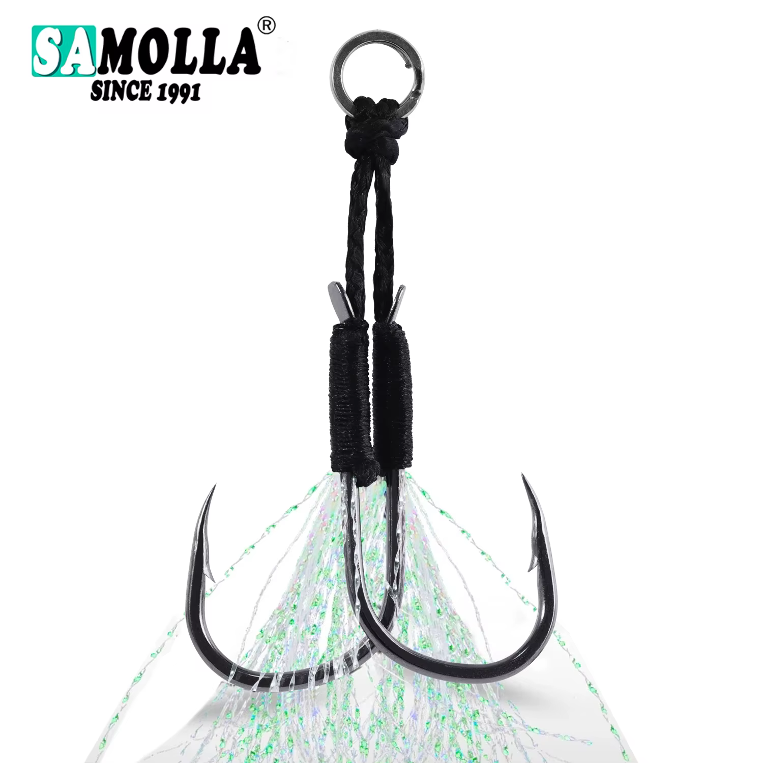 Anzuelos Jig Doble Carbono – Accesorios plumas para slow jigging - imagen 5