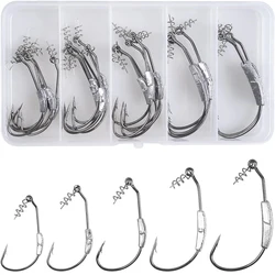 Anzuelos plomados swimbait con twist lock para vinilos black bass