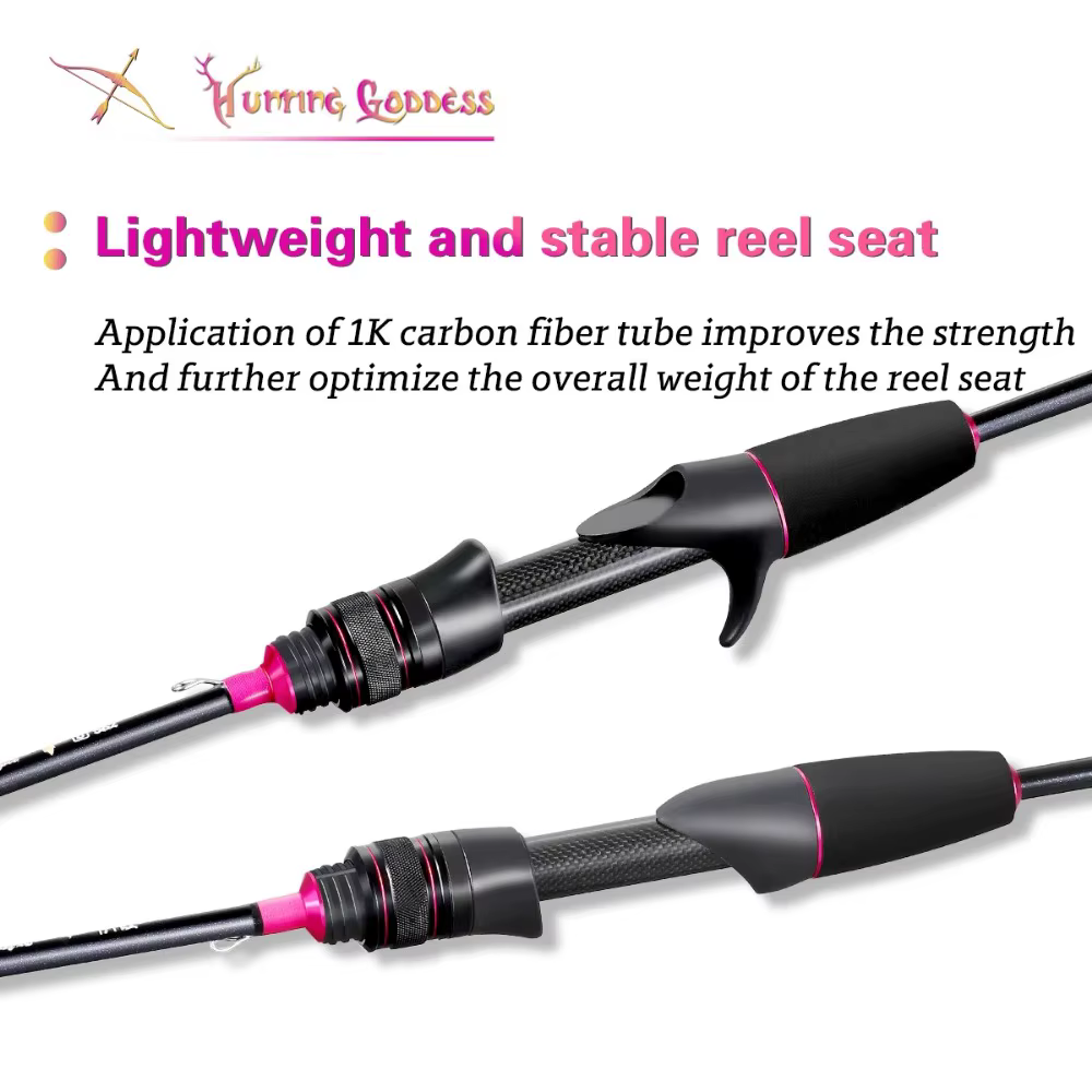 Cana ultraligera de carbono para mujer 1.35-1.80 m accion rapida rosa - imagen 2