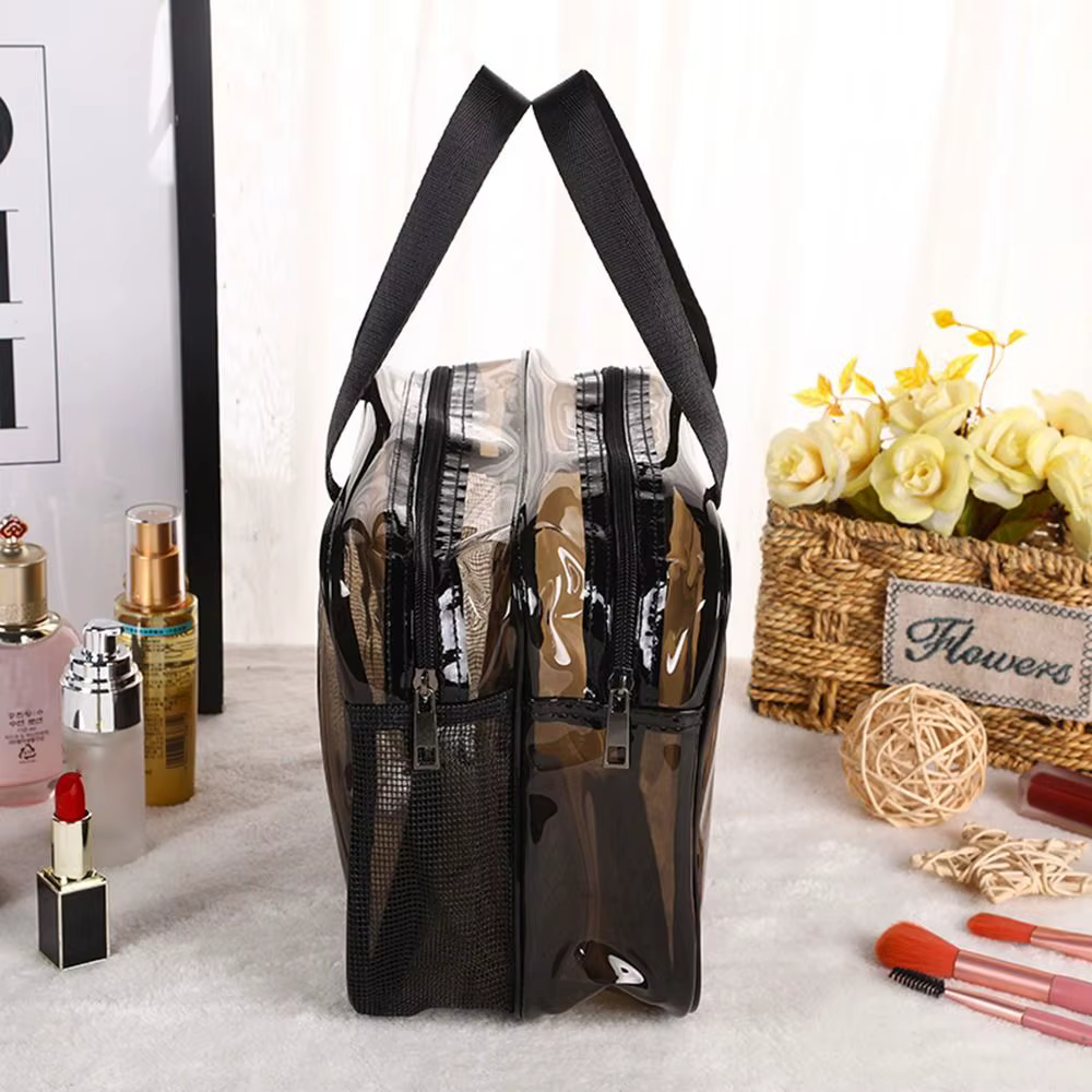 Bolsa Cosméticos Transparente PVC – Separación Seco/Húmedo Alta Capacidad - imagen 2